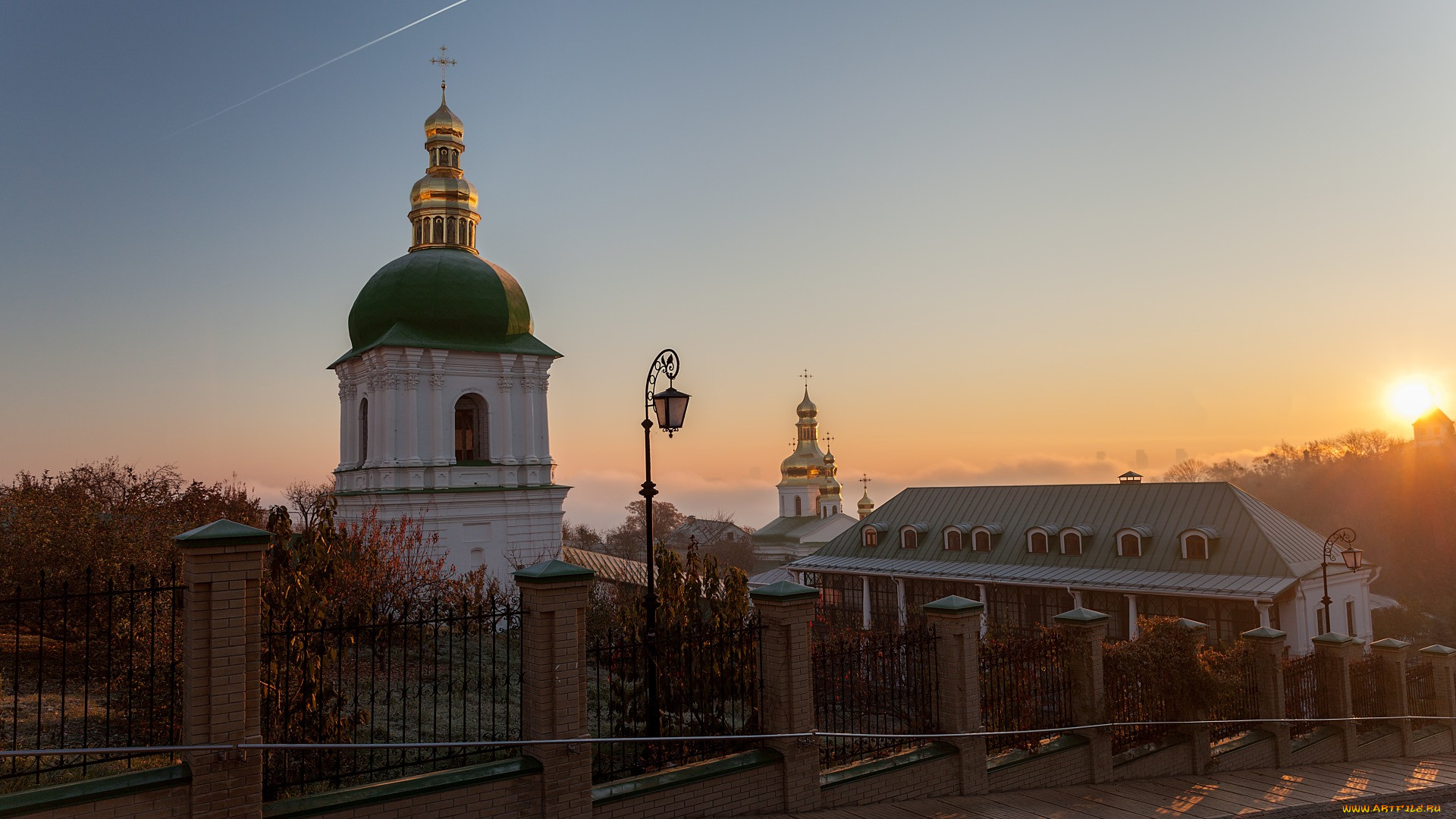 , -  ,  , uspenskaya, autumn, , , , temple, , , morning, , , monastery, ukraine, -, , , , kiev, pechersk, lavra, , , kadetv20, church